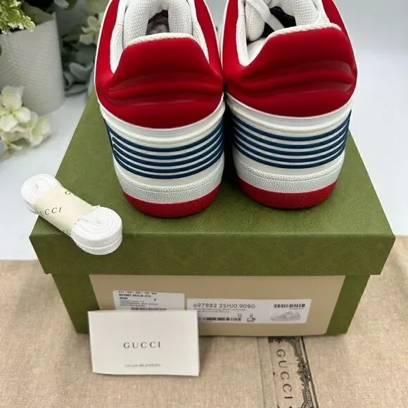 Men’s Gucci basket trainer sneakers size 9 made in Italy